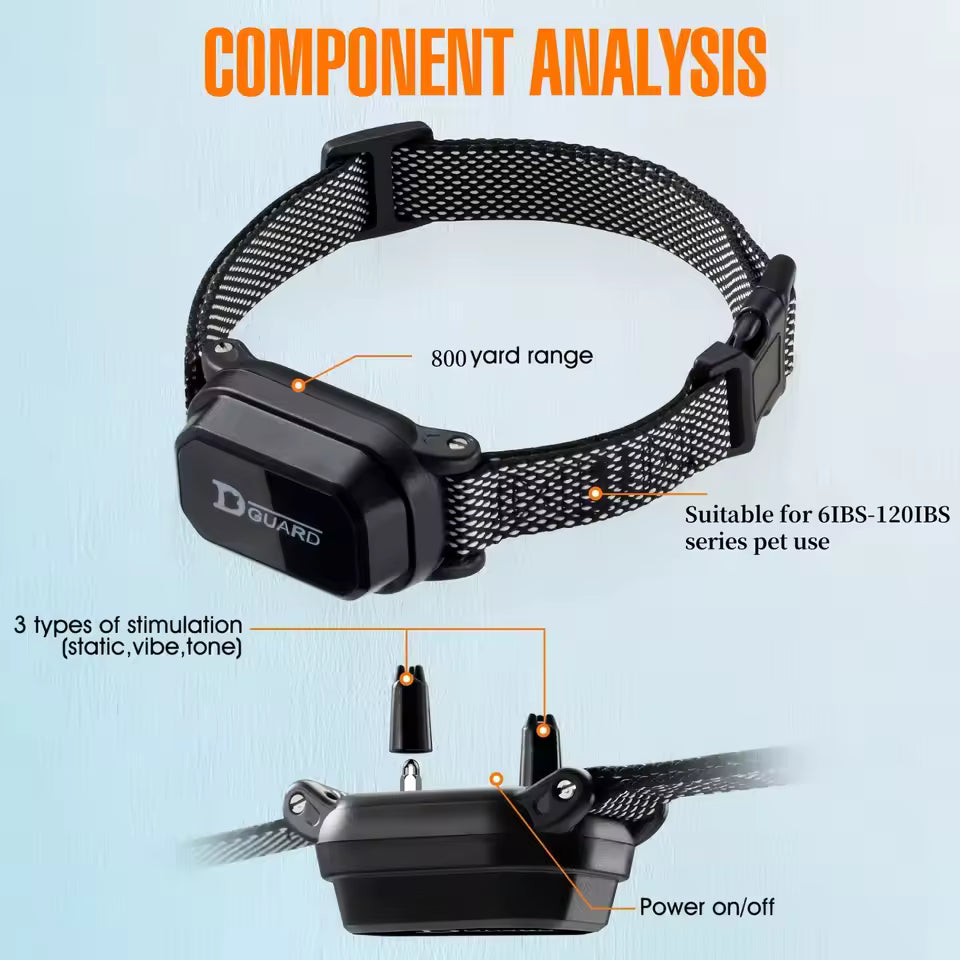 Digital Dog Training Collar Waterproof Rechargeable Remote Control Pet with LCD Display for All Size Shock Vibration Sound