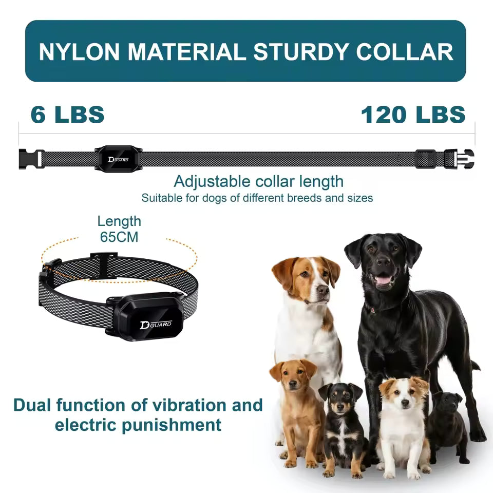 Digital Dog Training Collar Waterproof Rechargeable Remote Control Pet with LCD Display for All Size Shock Vibration Sound