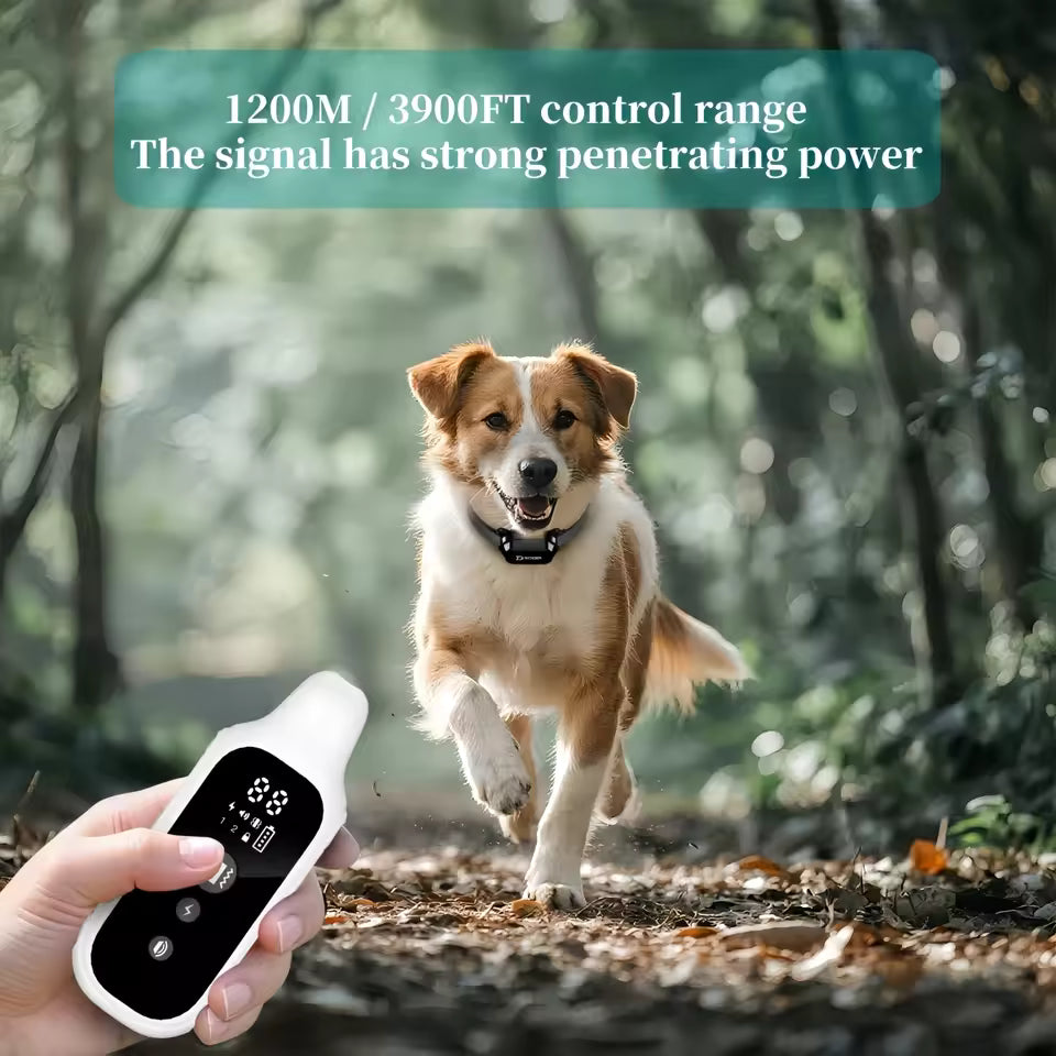 Digital Dog Training Collar Waterproof Rechargeable Remote Control Pet with LCD Display for All Size Shock Vibration Sound