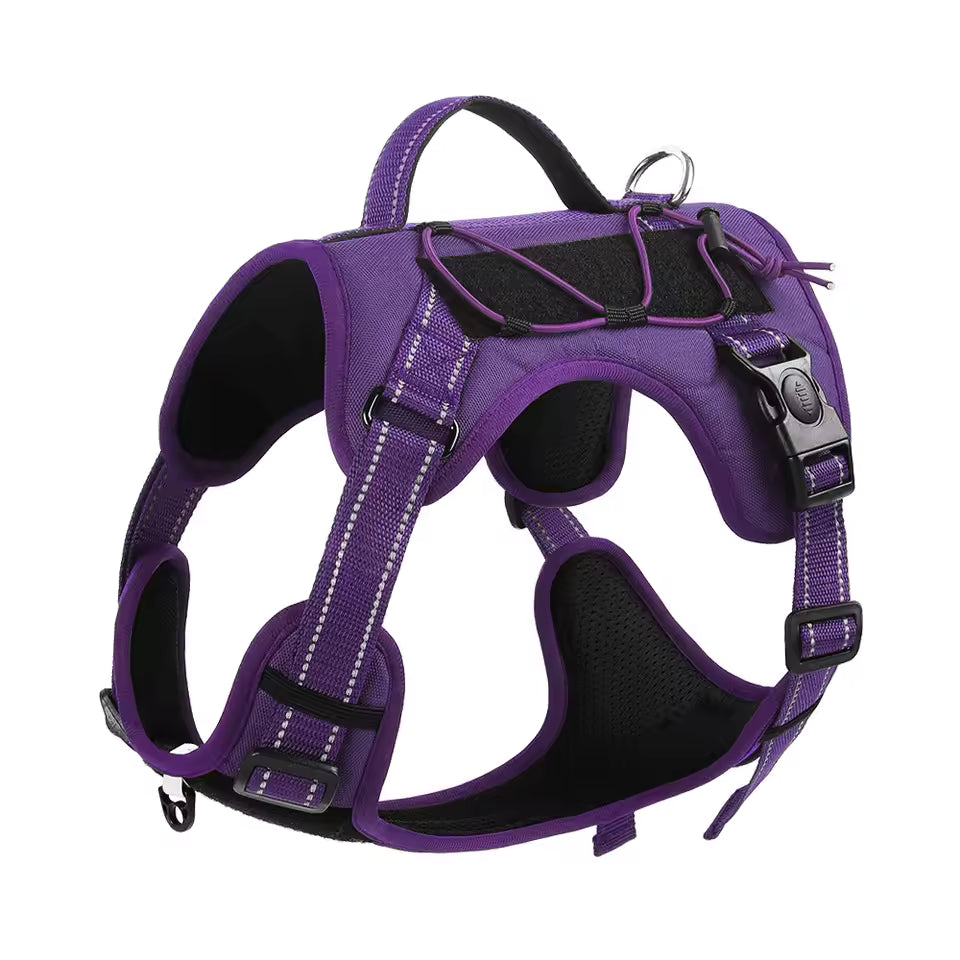 Dog Reflective Vest Harness, Anti-Pull Pet Chest Strap, Safety for Walking & Outdoor, Adjustable & Comfortable