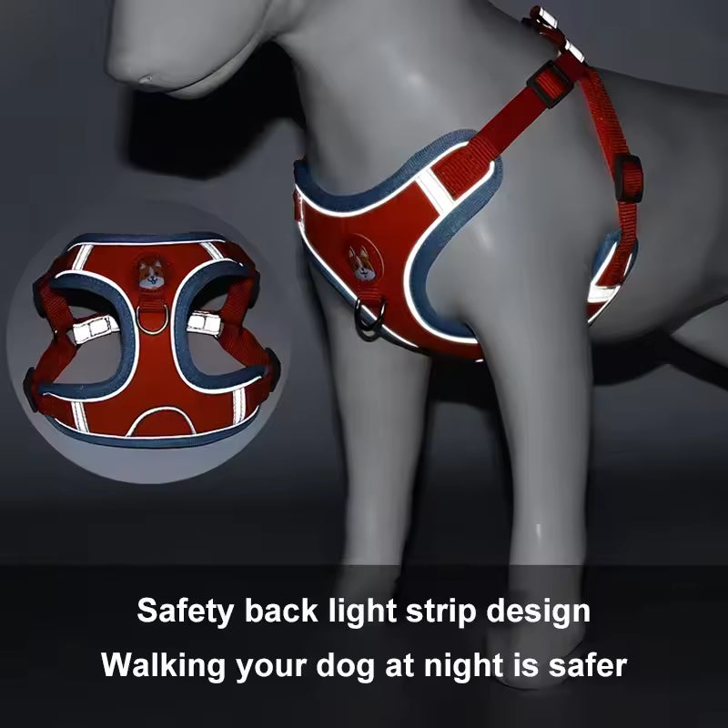 No Pull Pet Dog Harness and Leash Set Adjustable Puppy Cat Harness Vest Reflective Walking Lead Leash For Small Dogs Chihuahua