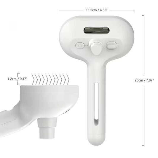 Steam Brush for Cats, Self Cleaning Grooming Tool with Steam Spray, Remove Floating Hair on Cats, Dogs, Pet Grooming Supplies