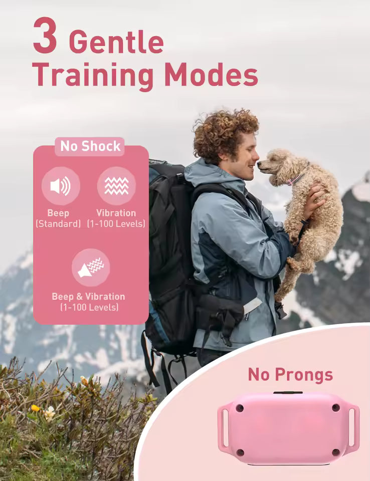 No Shock Dog Training Collar with Remote 2800Ft , Beep Vibration Safe Electric Training Collar Vibration Collar For All Dogs