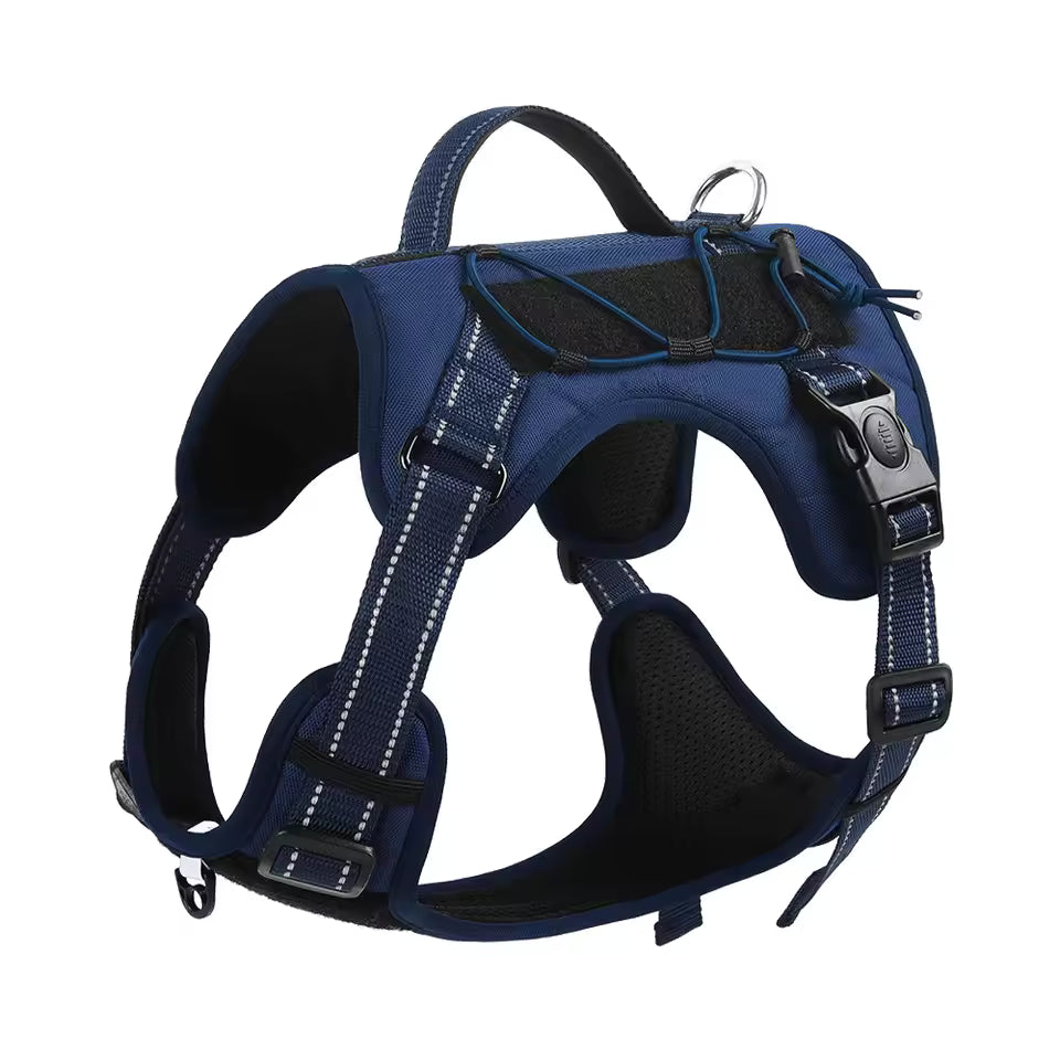 Dog Reflective Vest Harness, Anti-Pull Pet Chest Strap, Safety for Walking & Outdoor, Adjustable & Comfortable