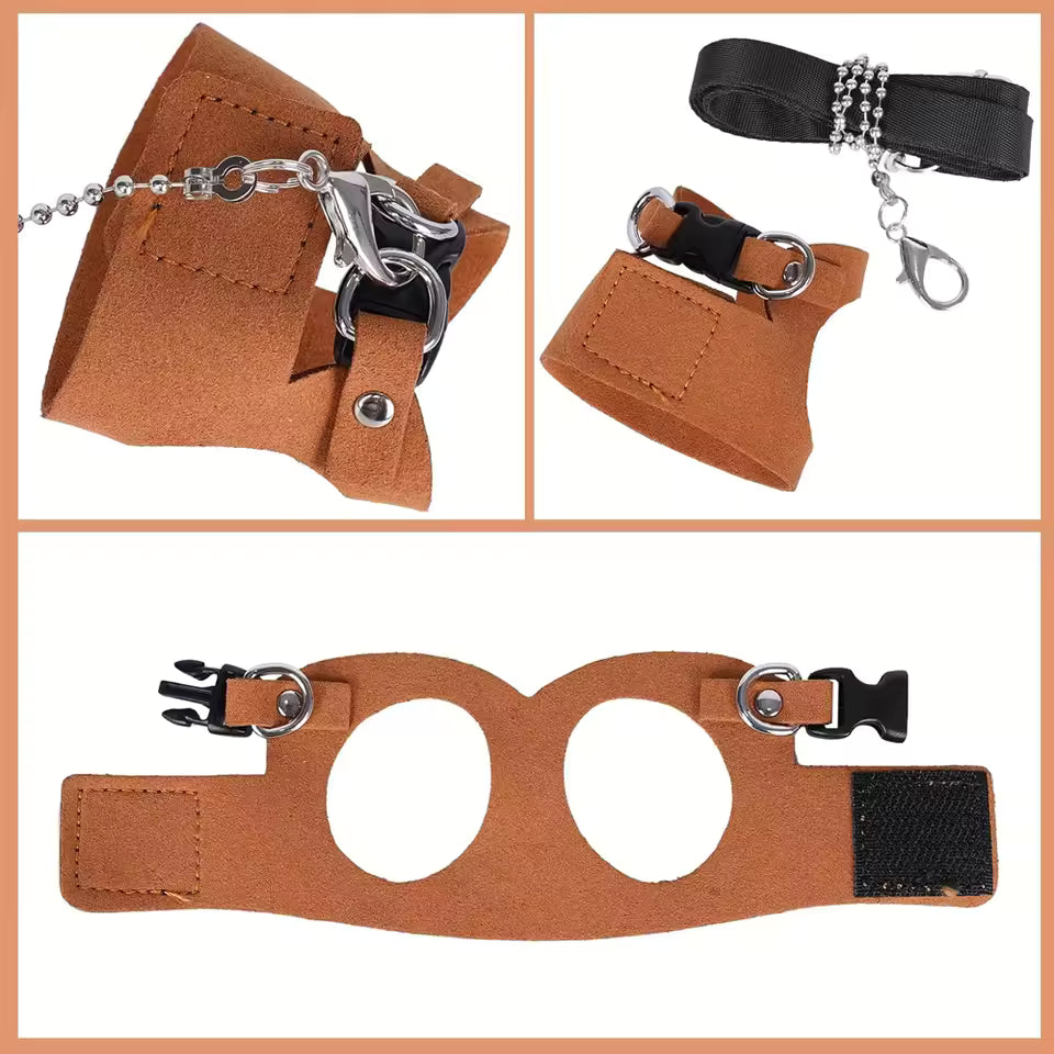 1 Set Pet Squirrel Harness with Leash Adjustable & Breathable Harness Leash Set for Small Animals Outdoor Training Walking