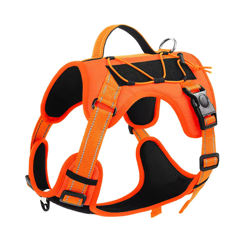 Dog Reflective Vest Harness, Anti-Pull Pet Chest Strap, Safety for Walking & Outdoor, Adjustable & Comfortable