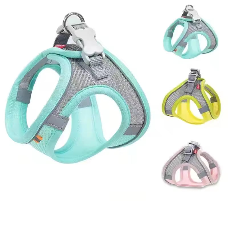 Cats Dog Accessories Small Dog Collar Safety Vest Pet Chest Rope Dogs Cover Breathable Adjustable Harnesses Supplies Products